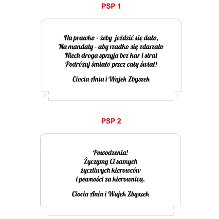 Drewniane Pudełko na pieniądze prezent z okazji zdania Prawo jazdy